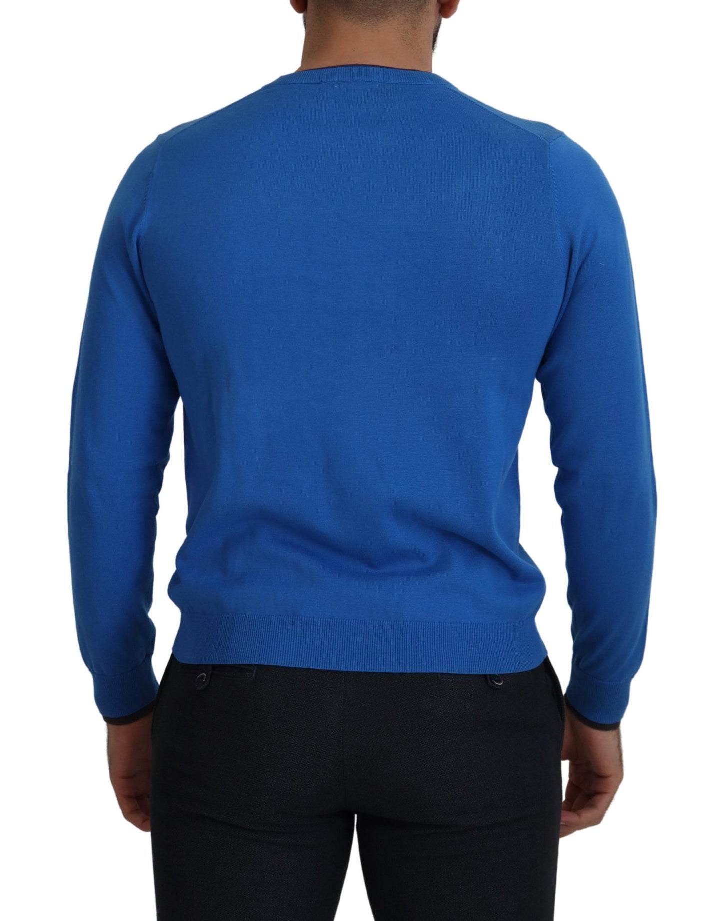 Sun68 Schicker blauer Pullover aus Baumwolle