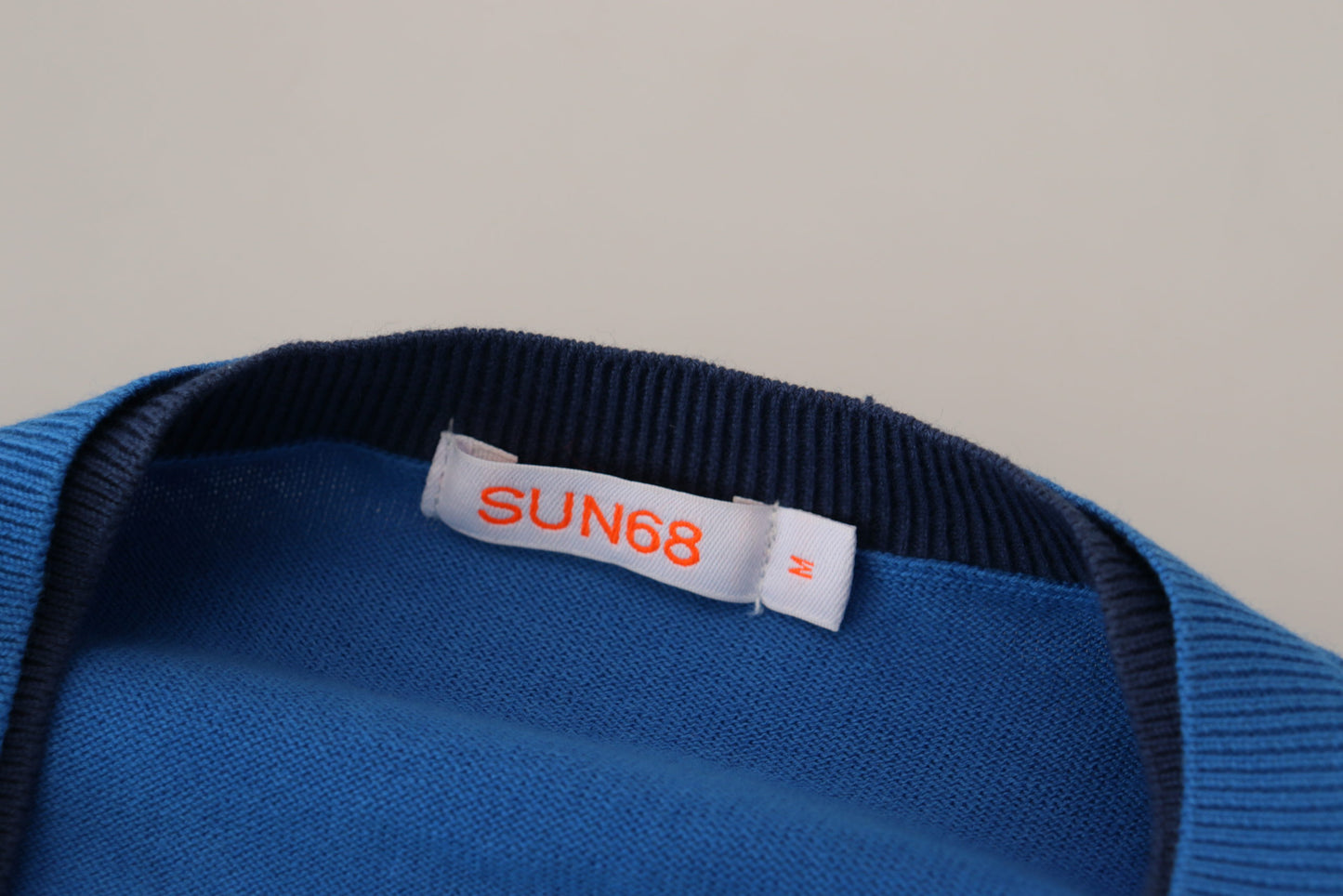 Sun68 Schicker blauer Pullover aus Baumwolle