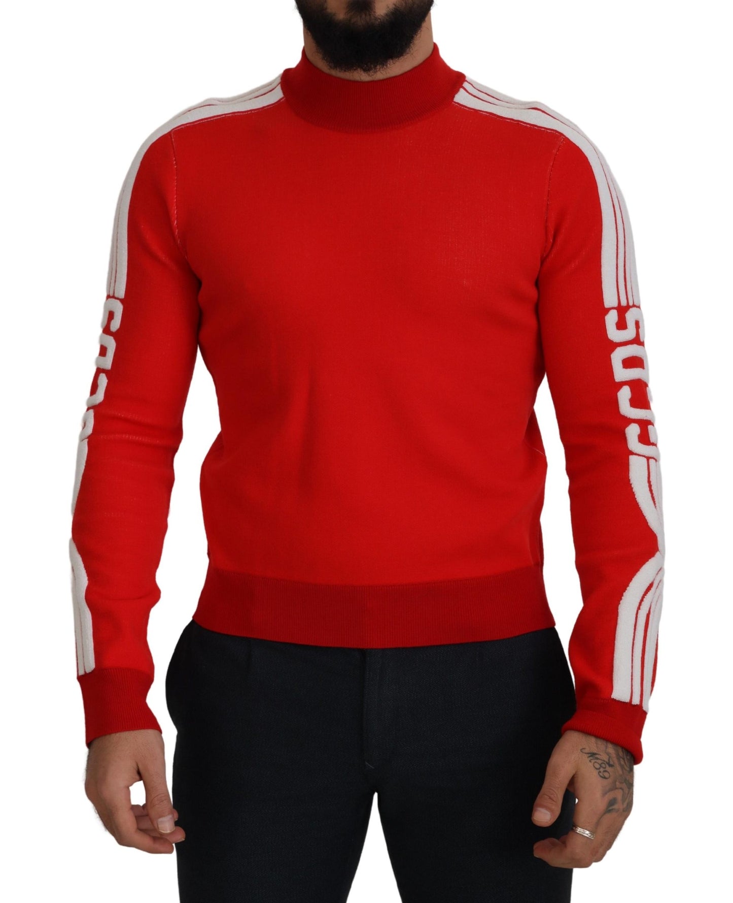 GCDS Elegant Red Sweater for Men