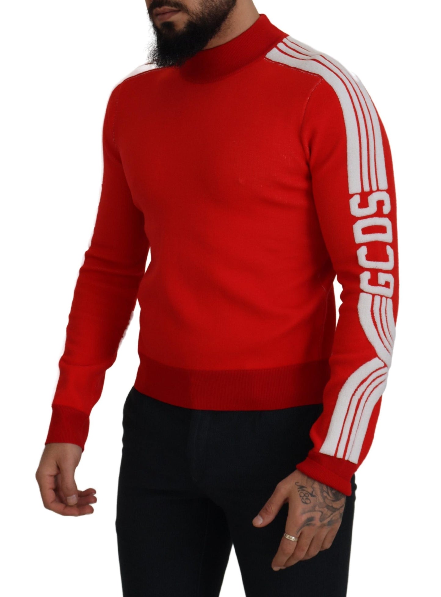 GCDS Elegant Red Sweater for Men