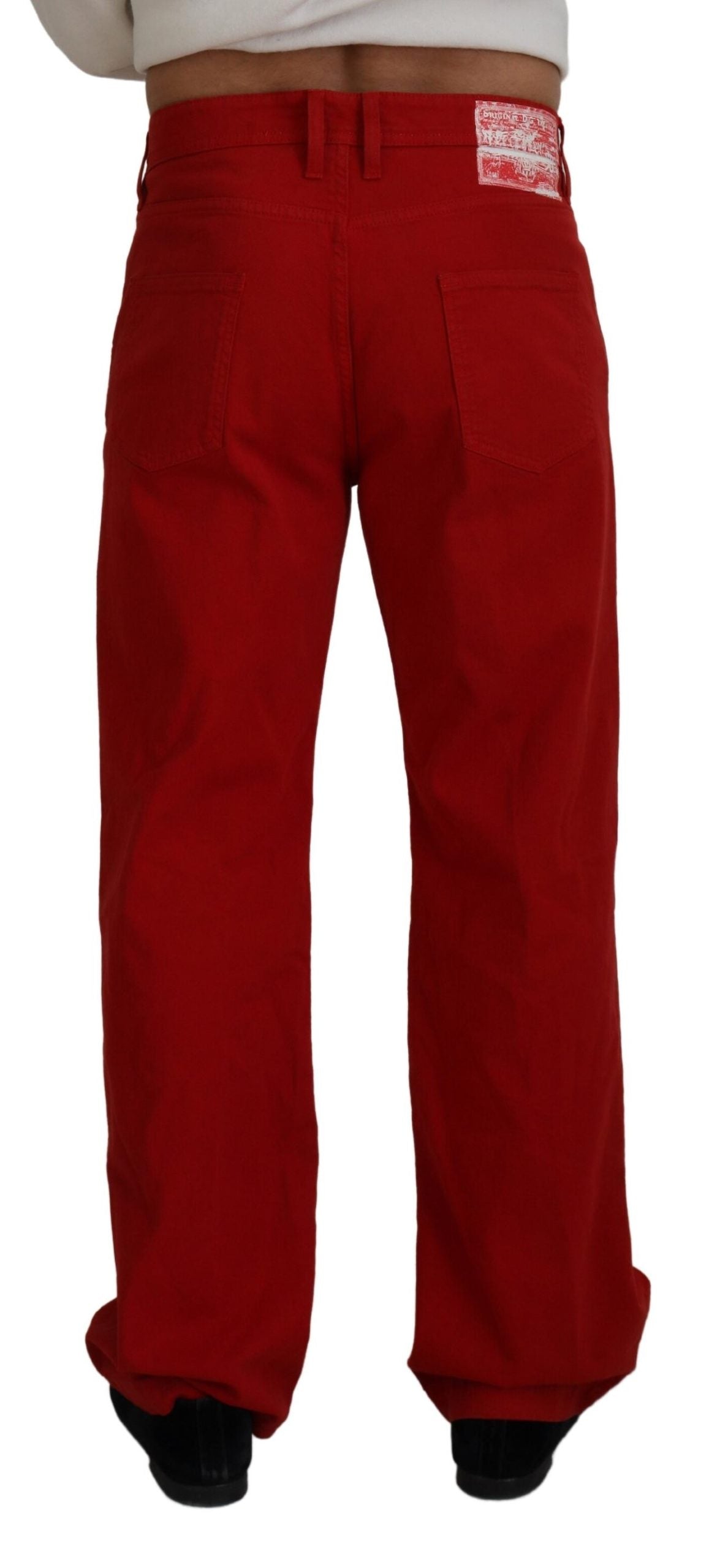 Dolce & Gabbana Schicke rote Baumwoll-Denim-Hose