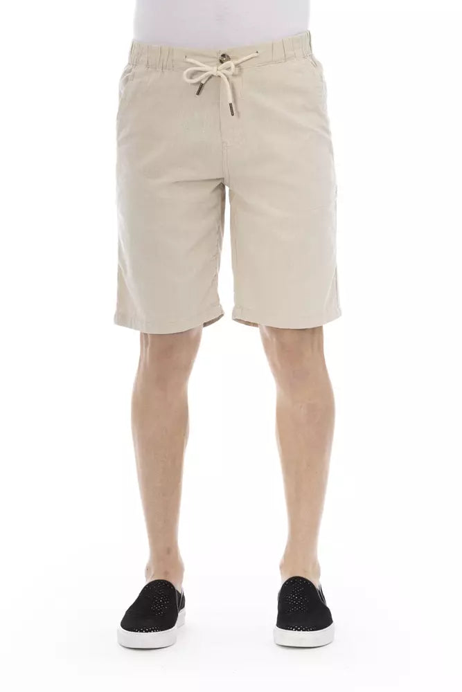 Baldinini Trend Beige Cotton Men Bermuda Shorts