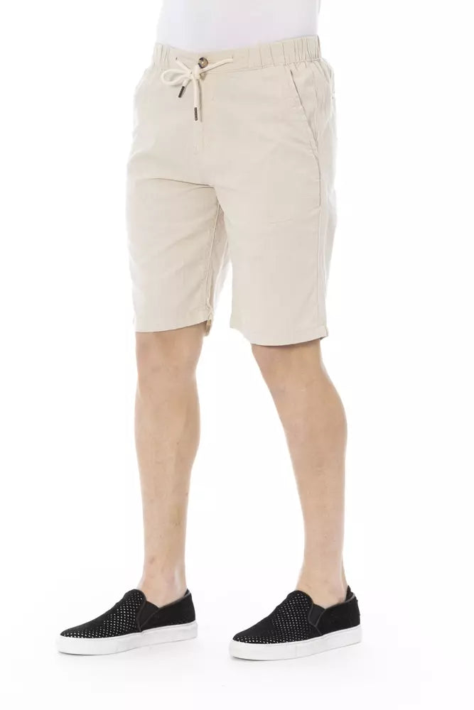 Baldinini Trend Beige Cotton Men Bermuda Shorts