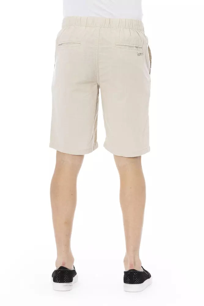 Baldinini Trend Beige Cotton Men Bermuda Shorts