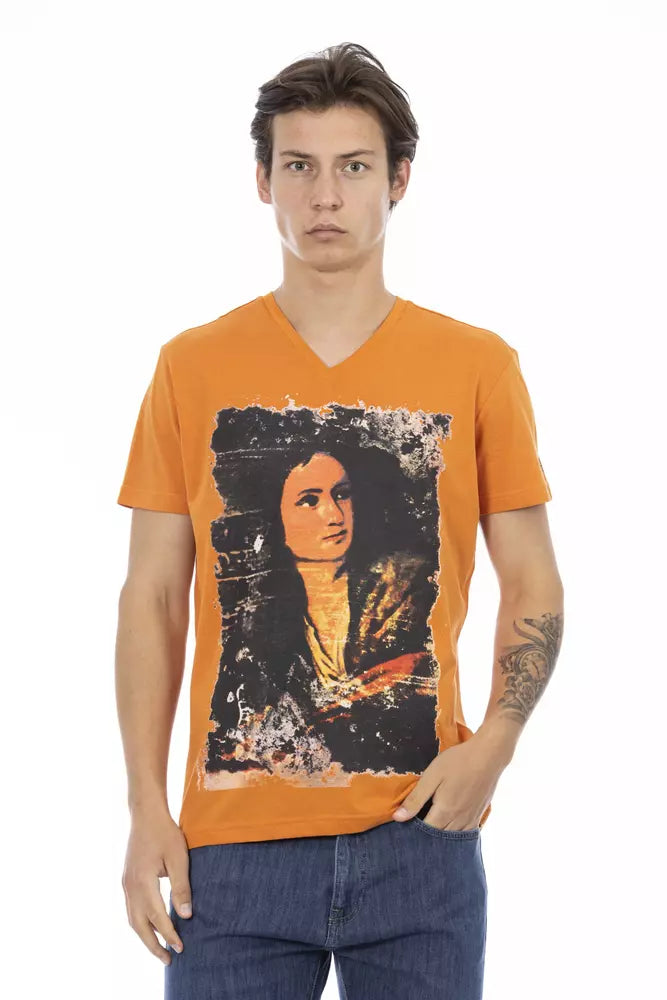 Trussardi Action Orange Baumwolle Männer T-Shirt