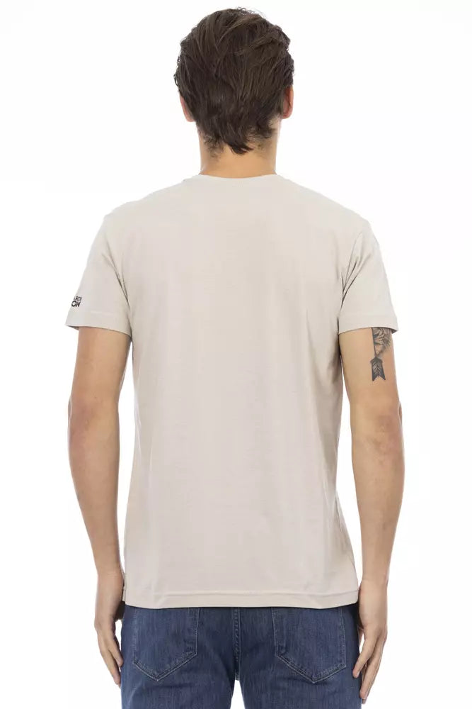 Trussardi Action Beige Baumwolle Männer T-Shirt