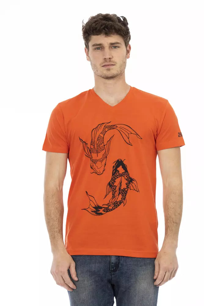 Trussardi Action Rotes Baumwolle Männer TShirt