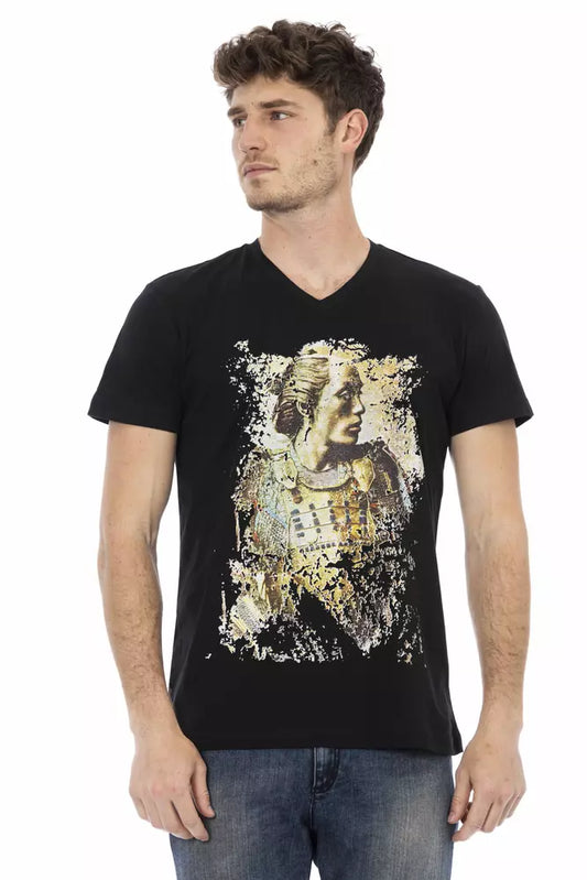 Trussardi Action Schwarzes Baumwolle Männer T-Shirt