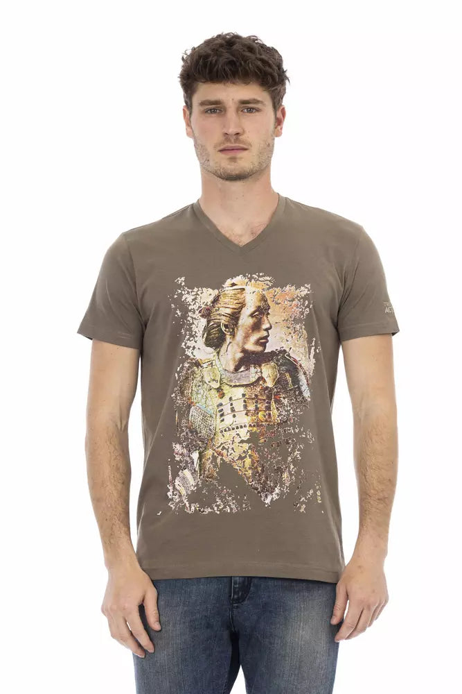 Trussardi Action Braunes Baumwoll-T-Shirt für Männer