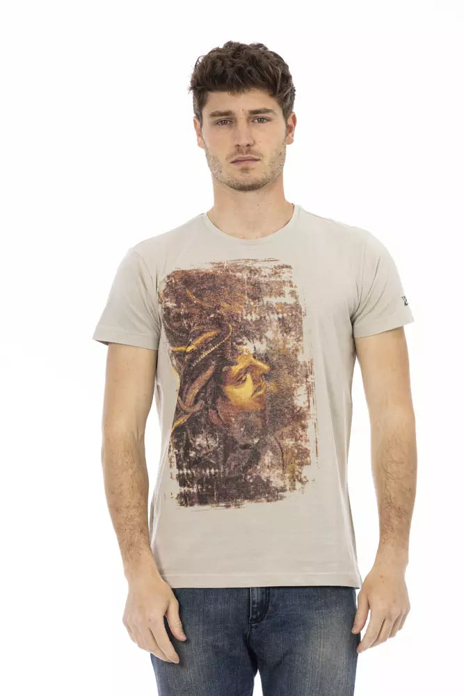 Trussardi Action Beige Baumwolle Männer T-Shirt