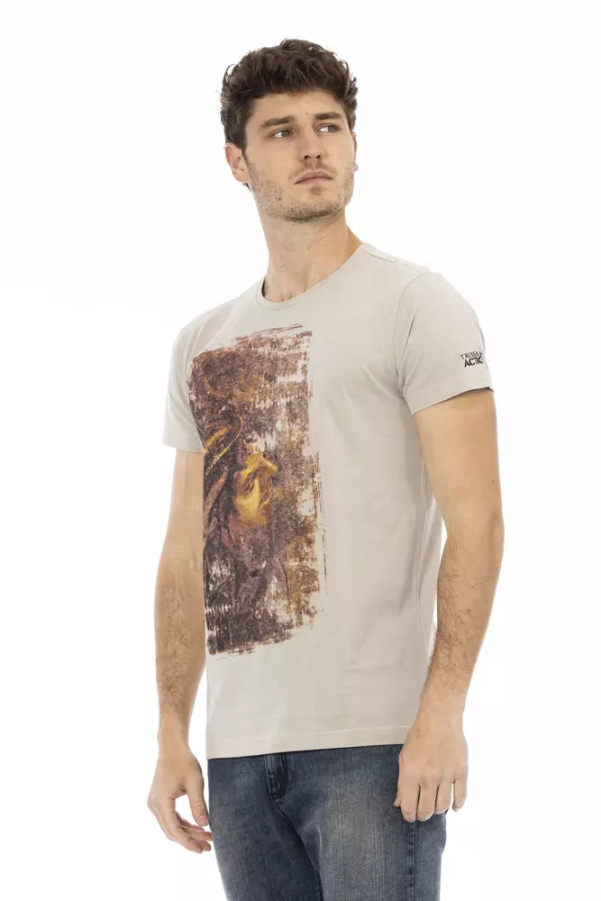 Trussardi Action Beige Baumwolle Männer T-Shirt