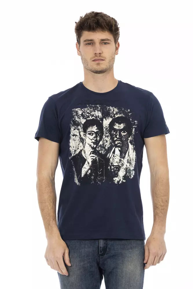 Trussardi Action Blau Baumwolle Männer T-Shirt