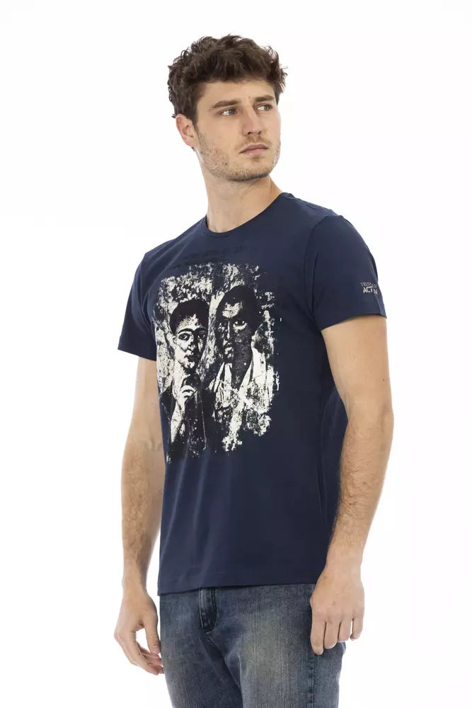 Trussardi Action Blau Baumwolle Männer T-Shirt