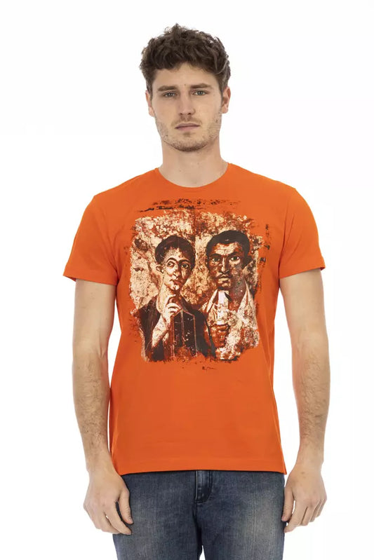 Trussardi Action Orange Baumwolle Männer T-Shirt