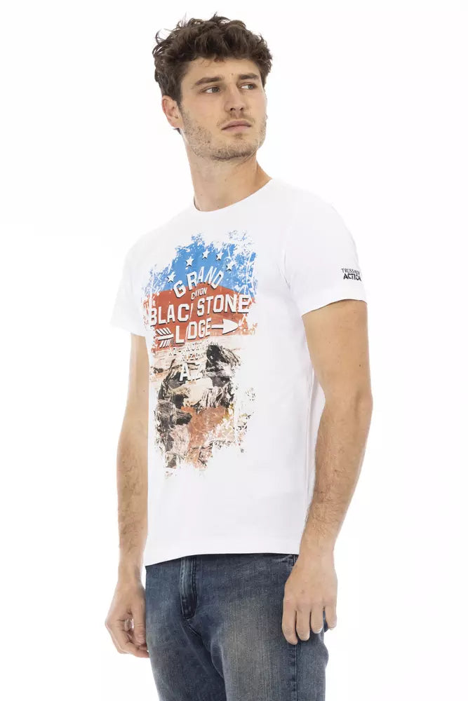 Trussardi Action Weißes Baumwolle Männer T-Shirt