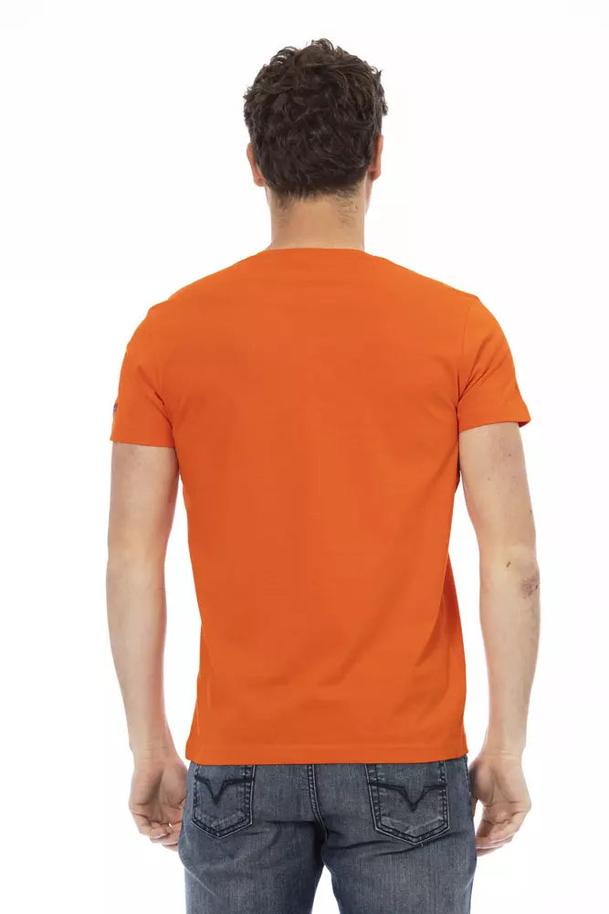 Trussardi Action Orange Baumwolle Männer T-Shirt