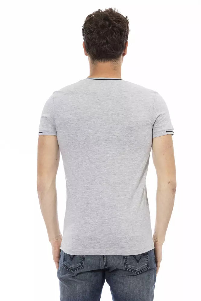 Trussardi Action Graues Baumwolle Männer T-Shirt