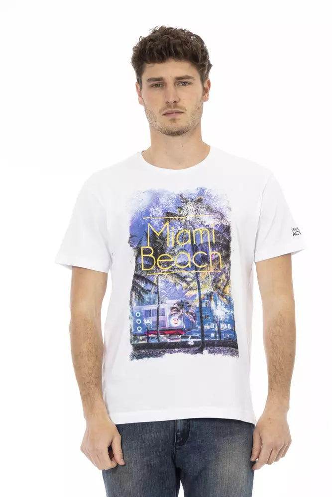 Trussardi Action Weißes Baumwolle Männer T-Shirt