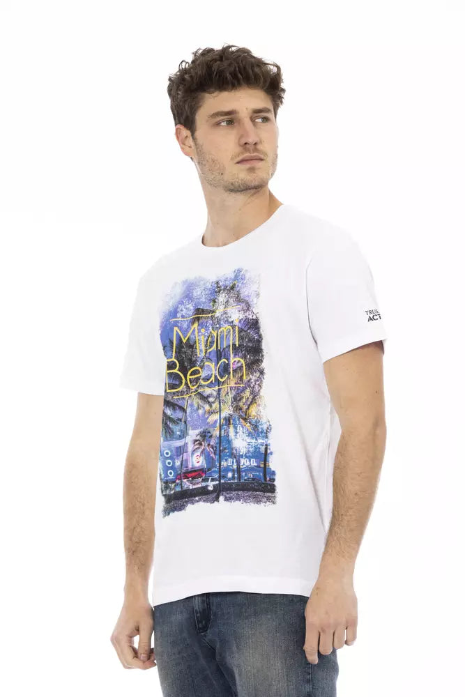 Trussardi Action Weißes Baumwolle Männer T-Shirt