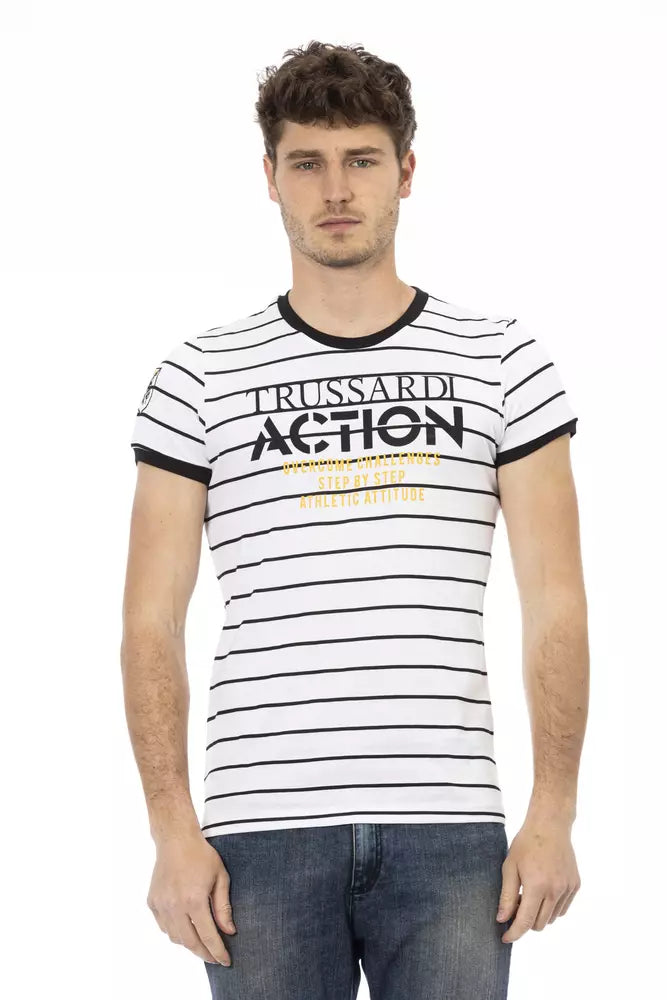 Trussardi Action Weißes Baumwolle Männer TShirt