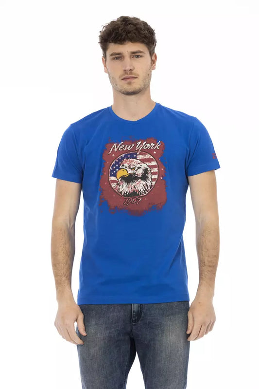 Trussardi Action Blau Baumwolle Männer T-Shirt