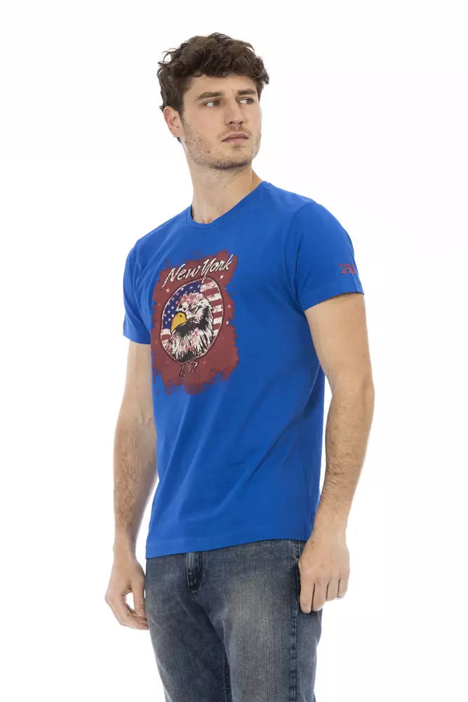 Trussardi Action Blau Baumwolle Männer T-Shirt