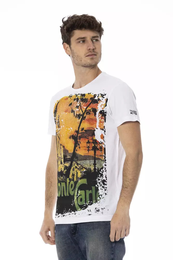 Trussardi Action Weißes Baumwolle Männer T-Shirt