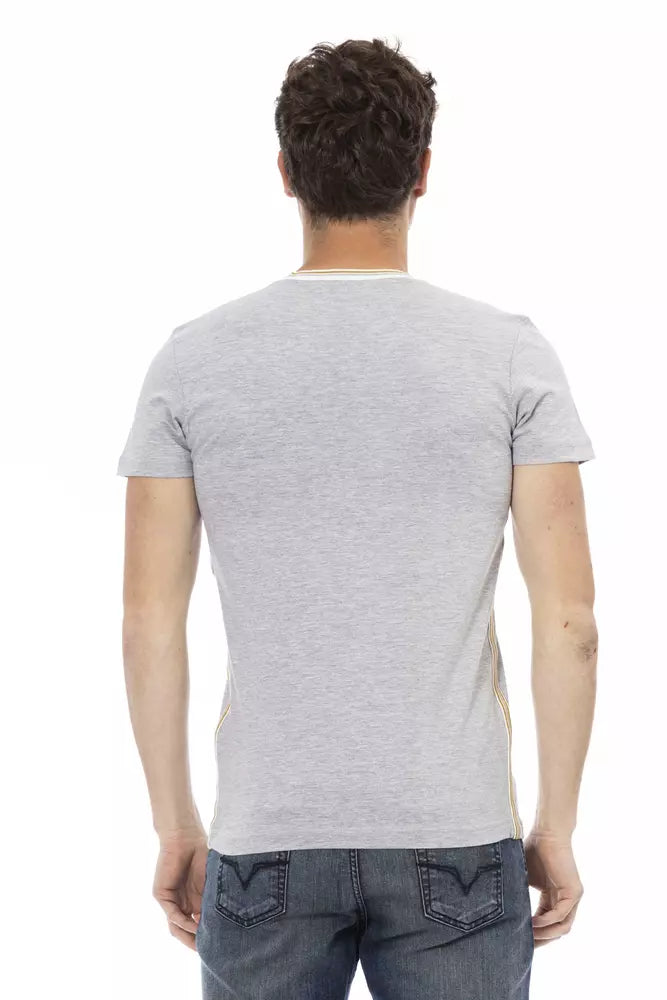 Trussardi Action Graues Baumwolle Männer T-Shirt