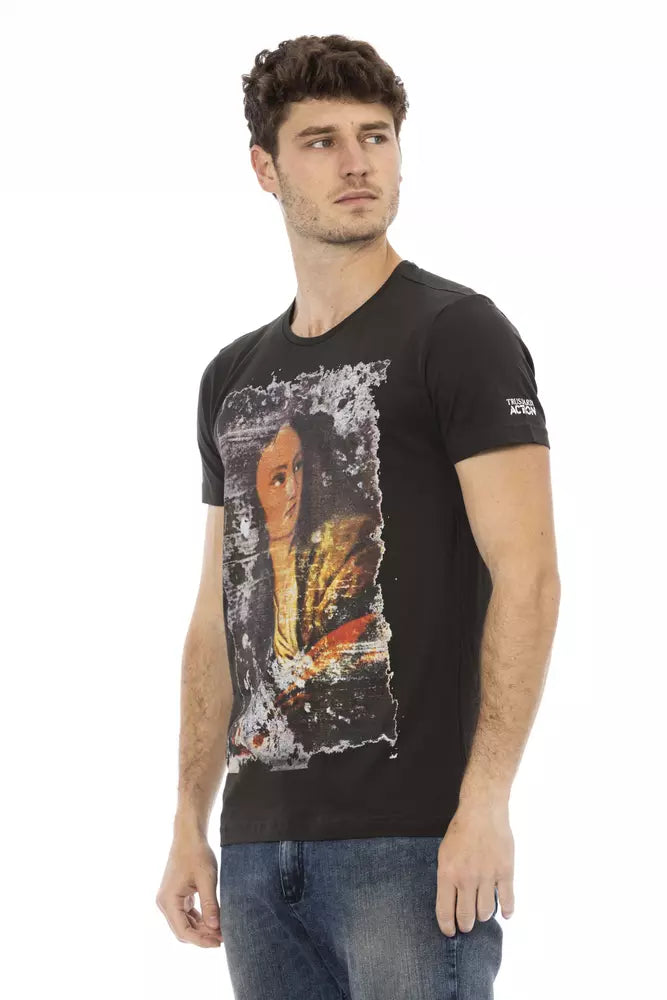 Trussardi Action Black Cotton Men's T-Shirt