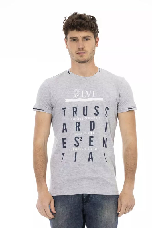 Trussardi Action Graues Baumwolle Männer T-Shirt