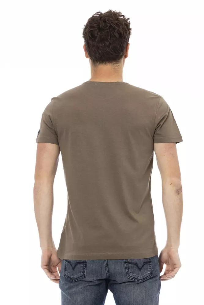 Trussardi Action Braunes Baumwoll-T-Shirt für Männer