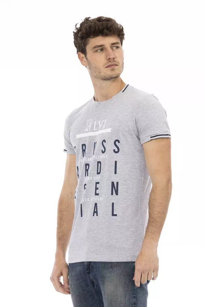 Trussardi Action Grey Cotton Men's T-Shirt