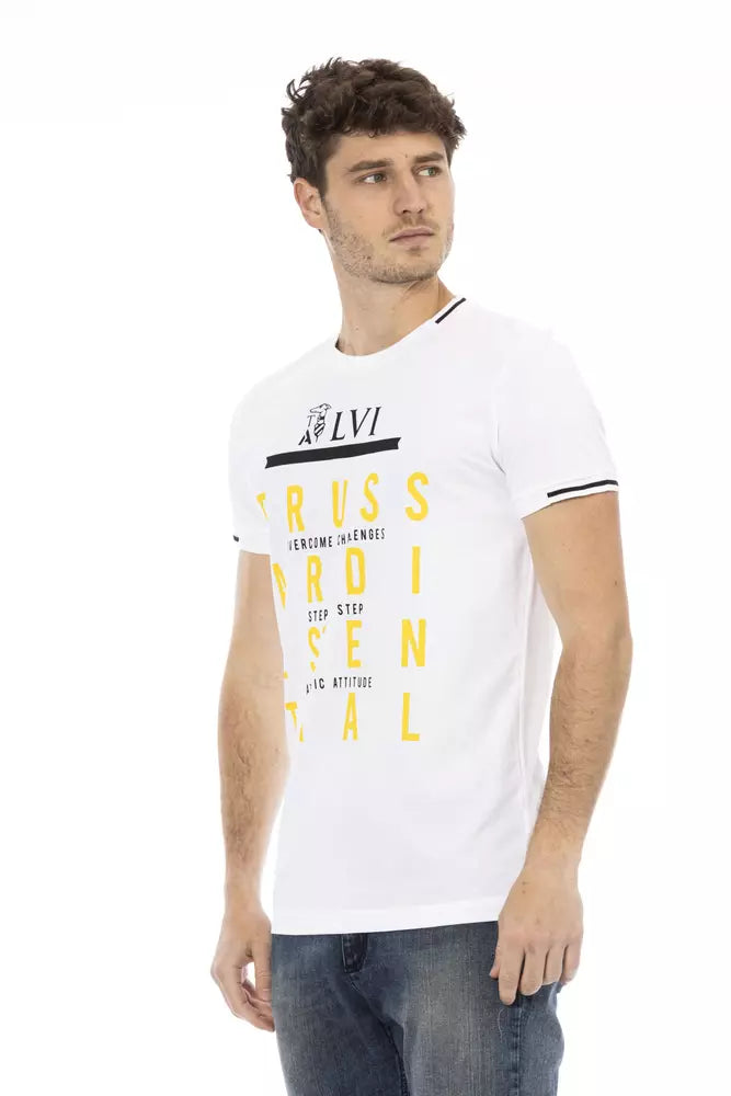 Trussardi Action Weißes Baumwolle Männer TShirt