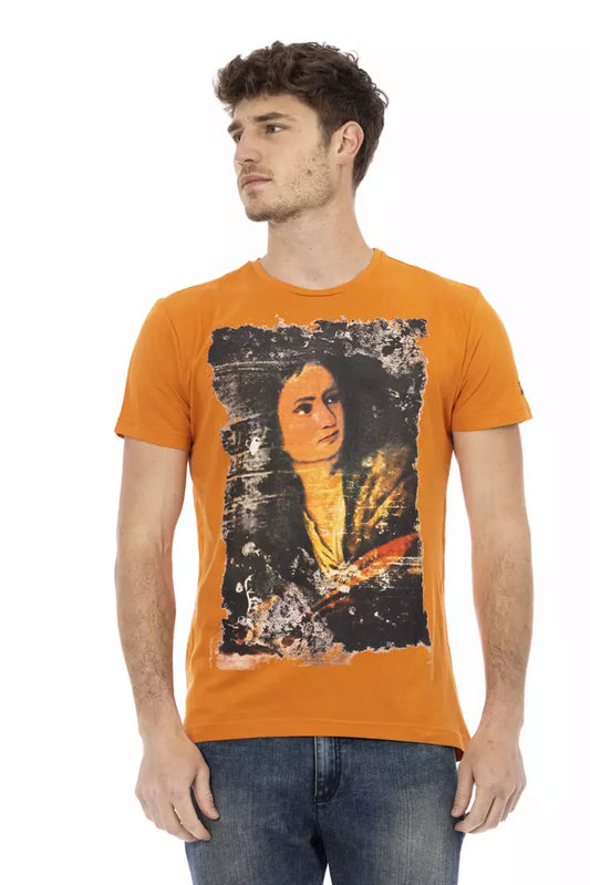 Trussardi Action Orange Baumwolle Männer T-Shirt