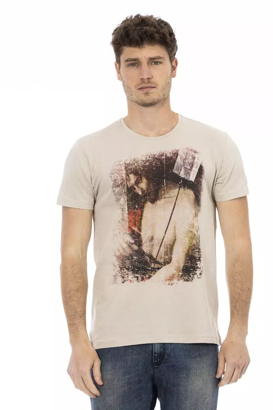 Trussardi Action Beige Baumwolle Männer T-Shirt