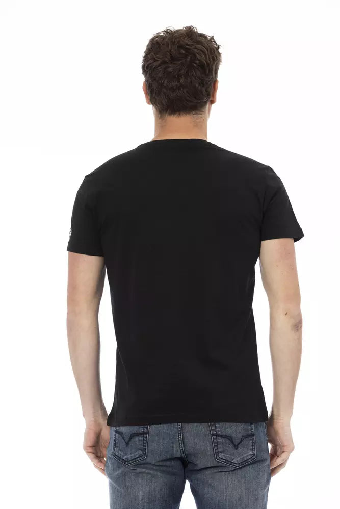 Trussardi Action Schwarzes Baumwolle Männer T-Shirt