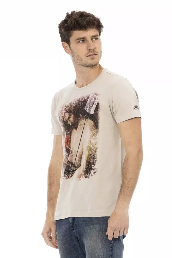 Trussardi Action Beige Baumwolle Männer T-Shirt