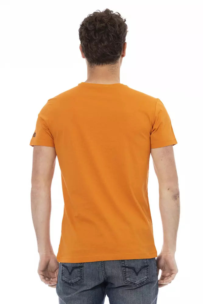 Trussardi Action Orange Baumwolle Männer T-Shirt