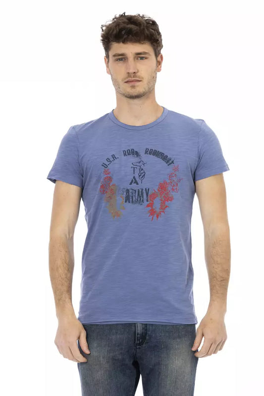 Trussardi Action Blau Baumwolle Männer T-Shirt