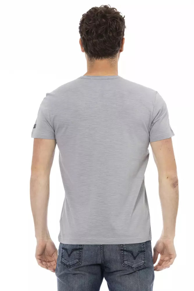 Trussardi Action Graues Baumwolle Männer T-Shirt