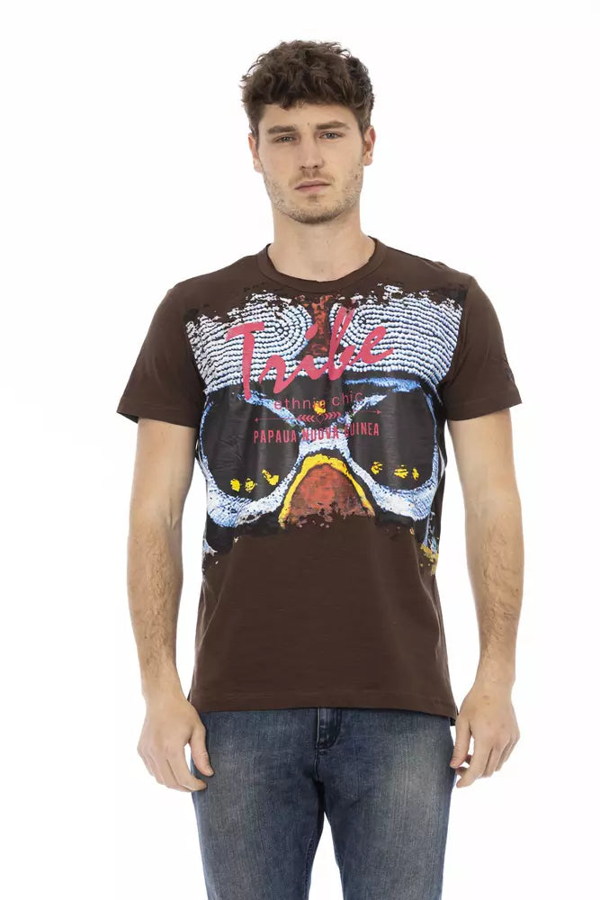 Trussardi Action Brown Cotton T-Shirt for Men