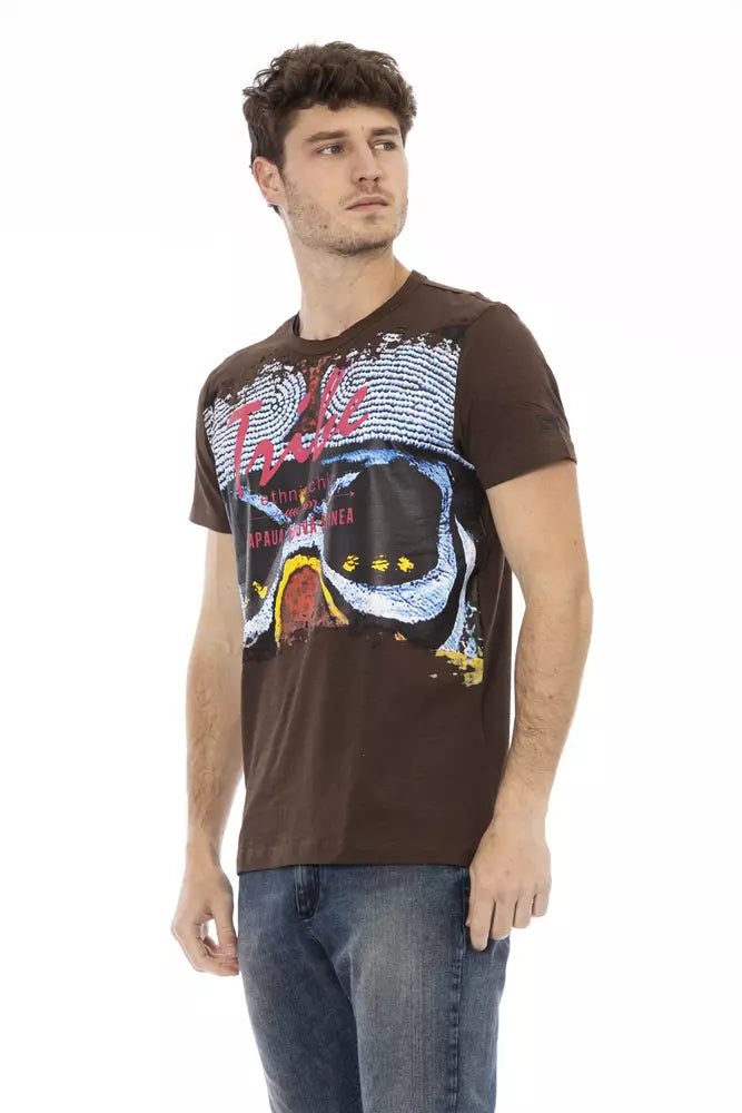 Trussardi Action Brown Cotton T-Shirt for Men