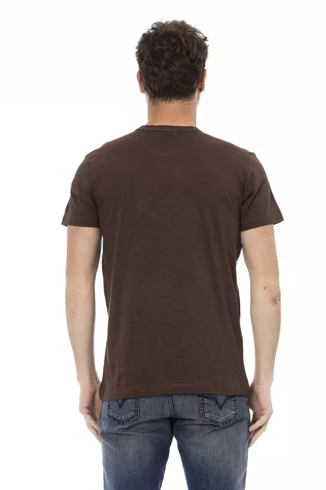 Trussardi Action Brown Cotton T-Shirt for Men