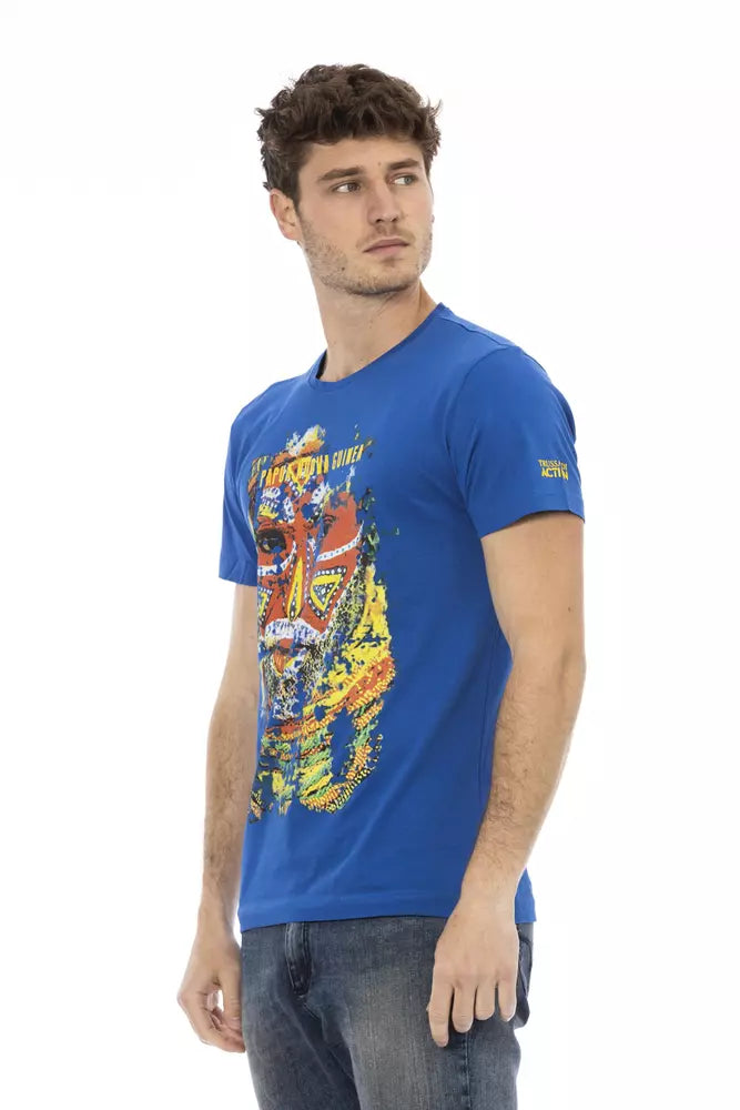 Trussardi Action Blau Baumwolle Männer T-Shirt