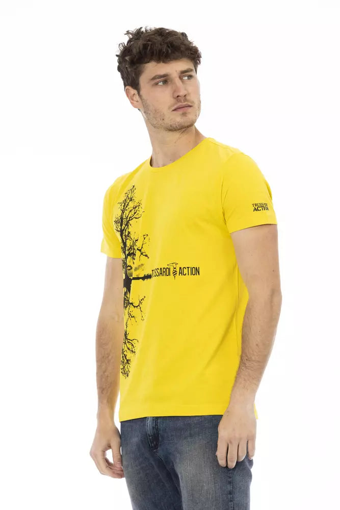 Trussardi Action Gelbes Baumwolle Männer T-Shirt