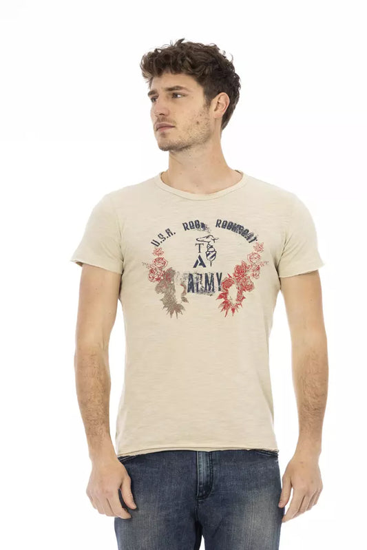 Trussardi Action Beige Baumwolle Männer T-Shirt