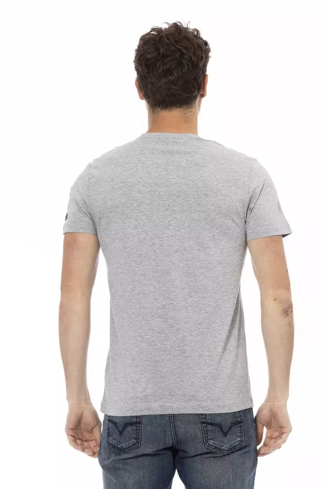 Trussardi Action Graues Baumwolle Männer T-Shirt