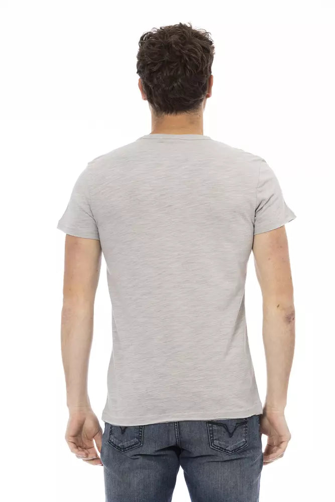 Trussardi Action Graues Baumwolle Männer T-Shirt