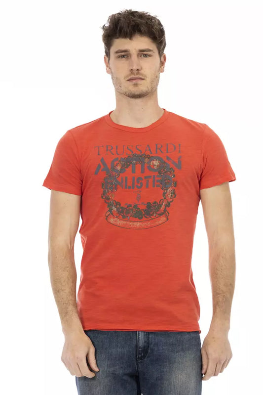 Trussardi Action Rotes Baumwolle Männer TShirt