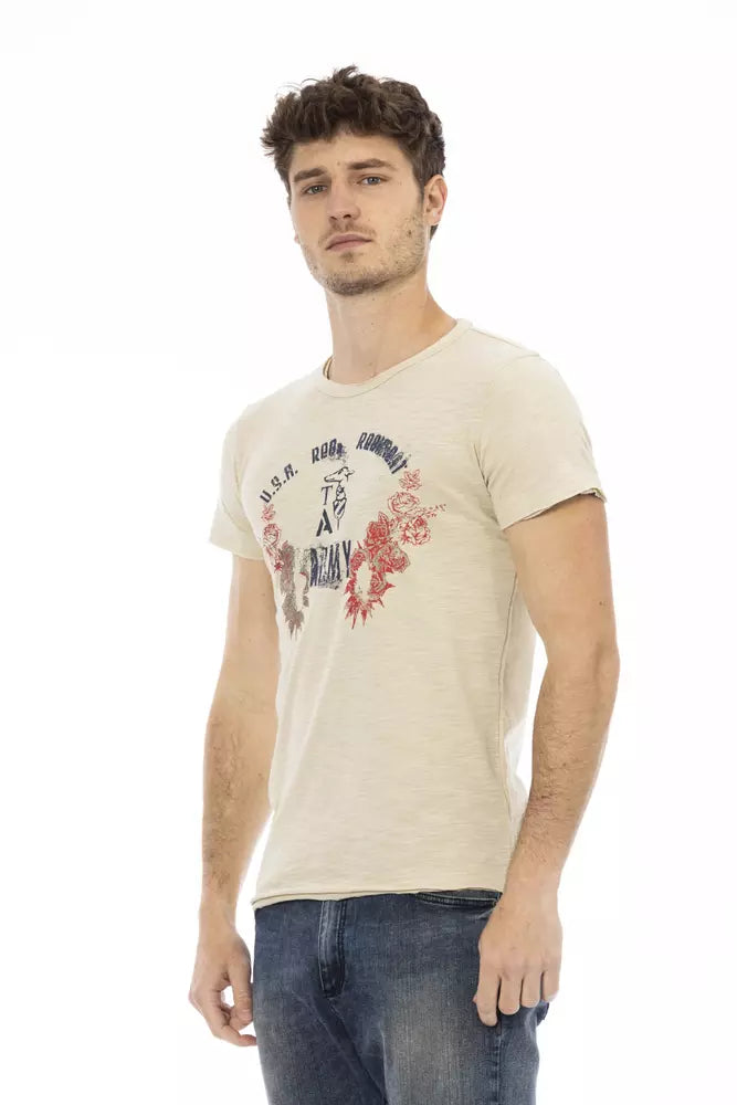 Trussardi Action Beige Baumwolle Männer T-Shirt